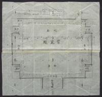 [肉筆絵図]　「内待所　常之御殿　紫宸殿　清涼殿　小御所　御学問所　以上六ヶ所之圖」　