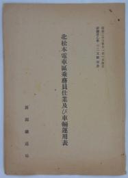 北松本電車区乗務員仕業及び車輌運用表　昭和二十三年十一月一日改正・新鉄達乙第三二五号別冊