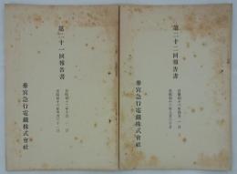 第二十一回／第二十二回報告書　