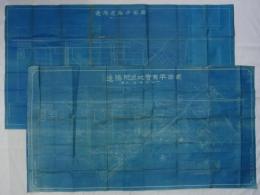[仮題]　満鉄遼陽附属地　青焼平面図2枚　