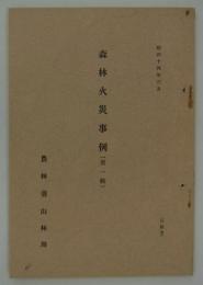 森林火災事例（第一輯）　昭和十四年三月