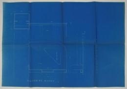 [青焼設計図]　「日比谷図書館書架棚材詳細図　S1/1」　