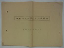 昭和二十四年外客入国統計　