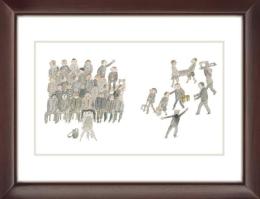 安野光雅限定版画・『少年時代』集合写真　限定80部之内7番