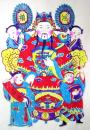 中国版画・年画　山東省楊家埠・財神年画　鴻禧