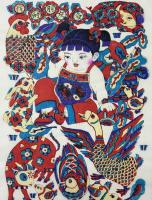 中国版画・年画　山東省楊家埠・我的朋友多