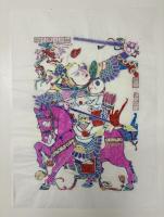 中国版画・年画　三国志・趙子龍（趙雲子龍）