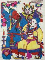 中国版画・年画　三国志・桃園の義