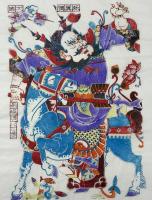 中国版画・年画　三国志・張翼徳（張飛翼徳）