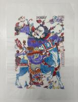 中国版画・年画　三国志・張翼徳（張飛翼徳）