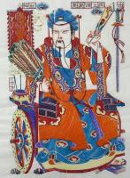 中国版画・年画　三国志・諸葛亮（諸葛亮孔明）