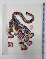中国版画・年画　河北省武強・虎
