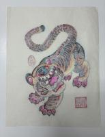 中国版画・年画　河北省武強・虎
