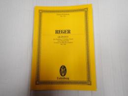 [洋］Edition Eulenburg 322 REGER：Quintet for clarinet, 2 violins, viola and violoncello, op. 146