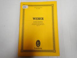 [洋］Edition Eulenburg 1205 WEBER：CONCERTINO for Clarinet and Orchestra Ebmajor Op.26