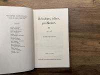 Resultats, idees, problemes  I 1890-1920  II  1921-1938