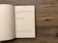 Research in Japanese Sources: A Guide