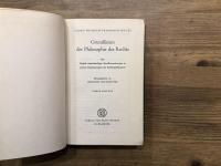 Grundlinien der Philosophie des Rechts  Mit Hegels eigenhandigen Randbemerkungen in seinem Handexemplar der Rechtsphilosophie   Harausgegeben von JOHANNES HOFFMEISTER   VIERTE AUFLAGE