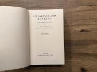 APPEARANCE AND REALITY  A METAPHYSICAL ESSAY