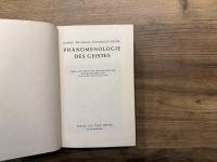 PHANOMENOLOGIE DES GEISTES   NACH DEM TEXTE DER ORIGINALAUSGABE HERAUSGEGEBEN VON JOHANNES HOFFMEISTER