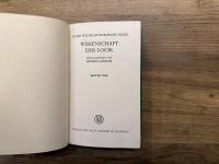 WISSENSCHAFT DER LOGIK   HERAUSGEGEBEN VON GEORG LASSON   ERSTER TEIL und ZWEITER TEIL