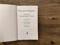 Being and Nothingness  An Essay on Phenomenological Ontology   Translated by HAZEL E. BARNES  Introduction by MARY WARNOCK