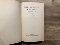 APPEARANCE AND REALITY   A Metaphysical Essay