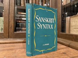 SANSKRIT SYNTAX    With an Introduction by H. KERN