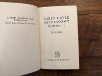 EARLY GREEK ASTRONOMY to Aristotle