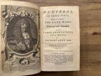 HUDIBRAS, IN THREE PARTS, Written in the Time of THE LATE WARS:  Corrected and Amended.  WITH LARGE ANNOTATIONS, AND A PREFACE, BY ZACHRY GREY,  Adorn'd with a new Set of Cuts.
