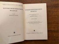 HISTORICORVM ROMANORVM RELIQVIAE