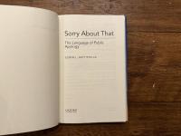 Sorry About That   The Language of Public Apology