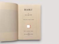 HAIKU  Volume One: Eastern Culture  Volume Two: Spring  Volume Three: Summer-Autumn  Volume Four: Autumn-Winter