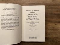 A Letter to the Friars Minor and Other Writings    EDITED BY ARTHUR STEPHEN McGRADE AND JOHN KILCULLEN   TRANSLATED BY JOHN KILCULLEN