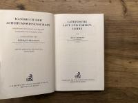 LATEINISCHE LAUT-UND FORMEN-LEHRE