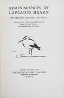 『思い出の記』　Reminiscences of Lafcadio Hearn. Translated from the Japanese by Paul Kiyoshi Hisada and Frederick Johnson.
