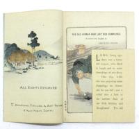 Japanese Fairy Tales. Rendered into English by Lafcadio Hearn. 「日本昔噺」 小泉八雲縮緬本 　The Boy who Drew Cats; The Old Woman who Lost Her Dumpling; Chin Chin Kobakama; The Goblin Spider; The Fountain of Youth.