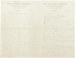 小泉八雲草稿　タイトル不明　小泉(八雲)家旧蔵　
Lafcadio Hearn's autograph draft (title unknown)