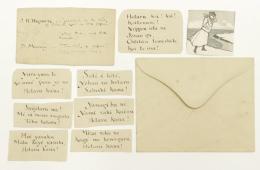 小泉八雲　自筆カードほか　小泉(八雲)家旧蔵　
Lafcadio Hearn's handwritten cards (title unknown)