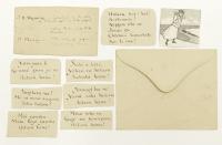 小泉八雲　自筆カードほか　小泉(八雲)家旧蔵　
Lafcadio Hearn's handwritten cards (title unknown)