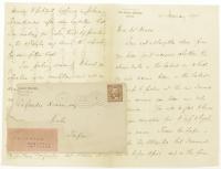 Horace E.Scudderから　八雲 (神戸) 宛　書簡　小泉(八雲)家旧蔵　
Autograph letter, signed, from Horace E.Scudder to Lafcadio Hearn.
