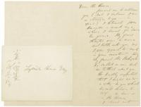 ヨネ・ノグチ (野口米次郎)から　八雲 (内ケ崎・・・様方) 宛　自筆書簡　小泉(八雲)家旧蔵　
Autograph letter, signed, from Yone Noguchi to Lafcadio Hearn.