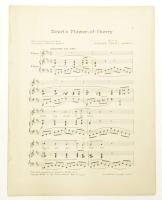 楽譜一括　「岸の柳」「Heart's Flower of Cherry」　小泉(八雲)家旧蔵　
A collection of sheet music; Kishi no Yanagi (Willows by the Riverbank); Heart's Flower of Cherry" High part and Low part. Pressman Music Co. 封筒つき