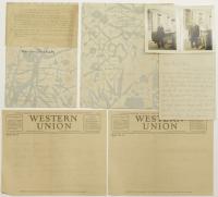 八雲追悼資料　芳名帳、P.D.パーキンス写真(2枚)ほか　小泉(八雲)家旧蔵　
Handwritten invoice (?)

P.D.Perkins: Memorial materials for Lafcadio Hearn; Guest book, photographs, etc.
