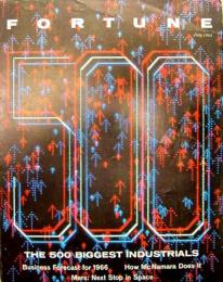 洋雑誌(アメリカ・経済誌) Fortune 1965年7月号　表紙:「500」の文字とたくさんの矢印 (Digital Equipment Corp.の PDP-1 コンピューターで製作)