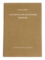 Allgemeine und angewandte Phonetik. Mit 35 Abbildungen.