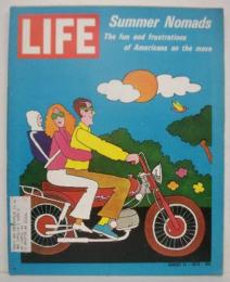 洋雑誌(アメリカ)　LIFE 1970年8月14日号　表紙:表紙:バイクで旅する家族 (画 Lionel Kalish)