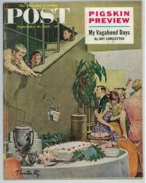 洋雑誌(アメリカ)　The Saturday Evening Post 1960年9月10日号　表紙:Stealing Cake at Grownups Party (Thornton Utz画)