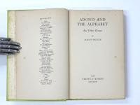 Adonis & the Alphabet. And Other Essays. アドニスとアルファベット