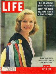 洋雑誌LIFE 1956年7月9日号　表紙：ベアトリス・ロッジ(撮影：Nina Leen)